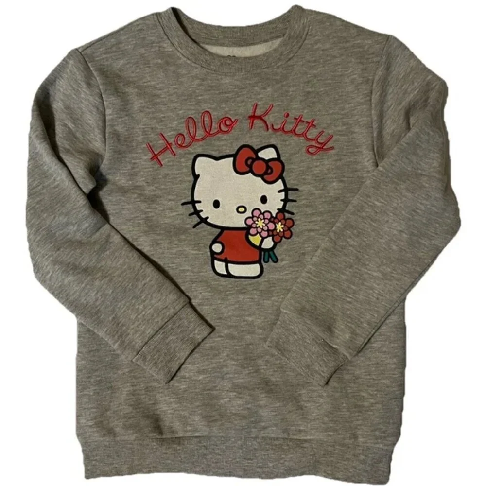 NEW 2pc Sanrio Hello Kitty & Friends Sweatshirt & T-shirt - Girls Small 8/10